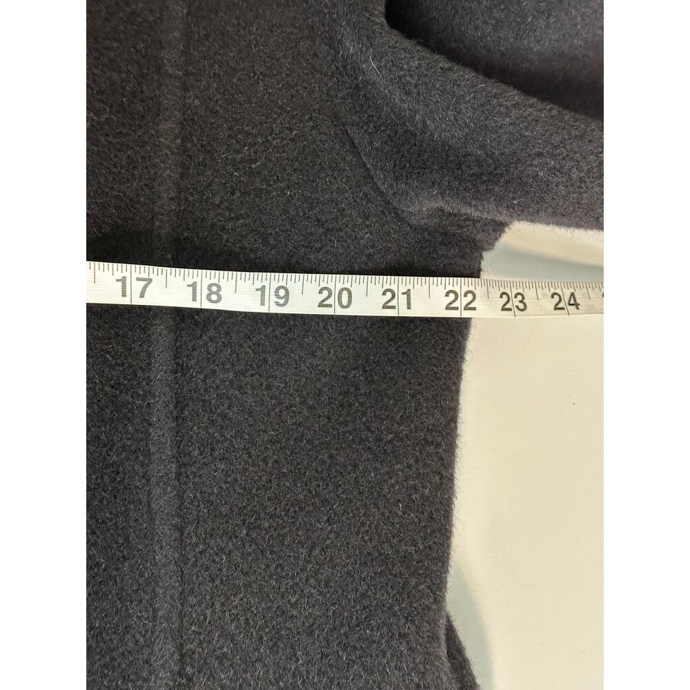 Pendleton Vintage 100% Virgin Wool Long Trench Coat Black Made in USA Size 14 - Picture 7 of 9